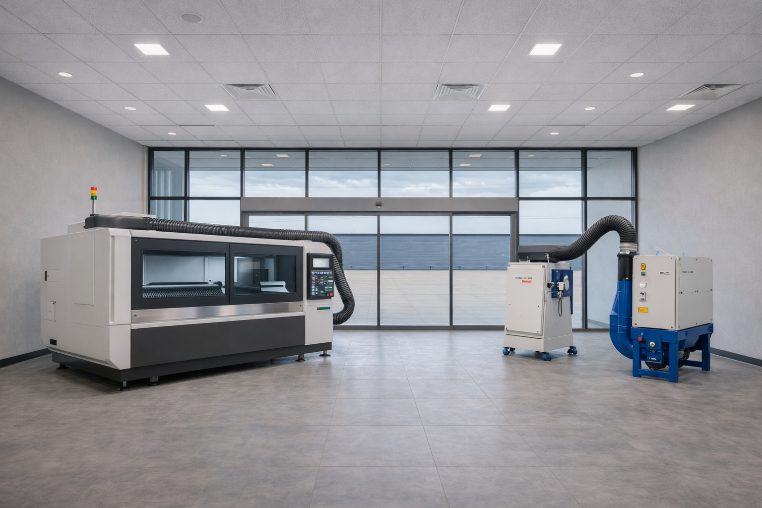 Debitare laser fiber & exhaustare